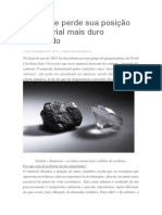 Diamante Perde Sua Posição de Material Mais Duro Do