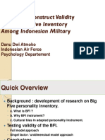 Measuring Construct Validity of The Big Five Inventory Among Indonesian Military