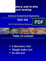 Laboratory and Insitu Testing