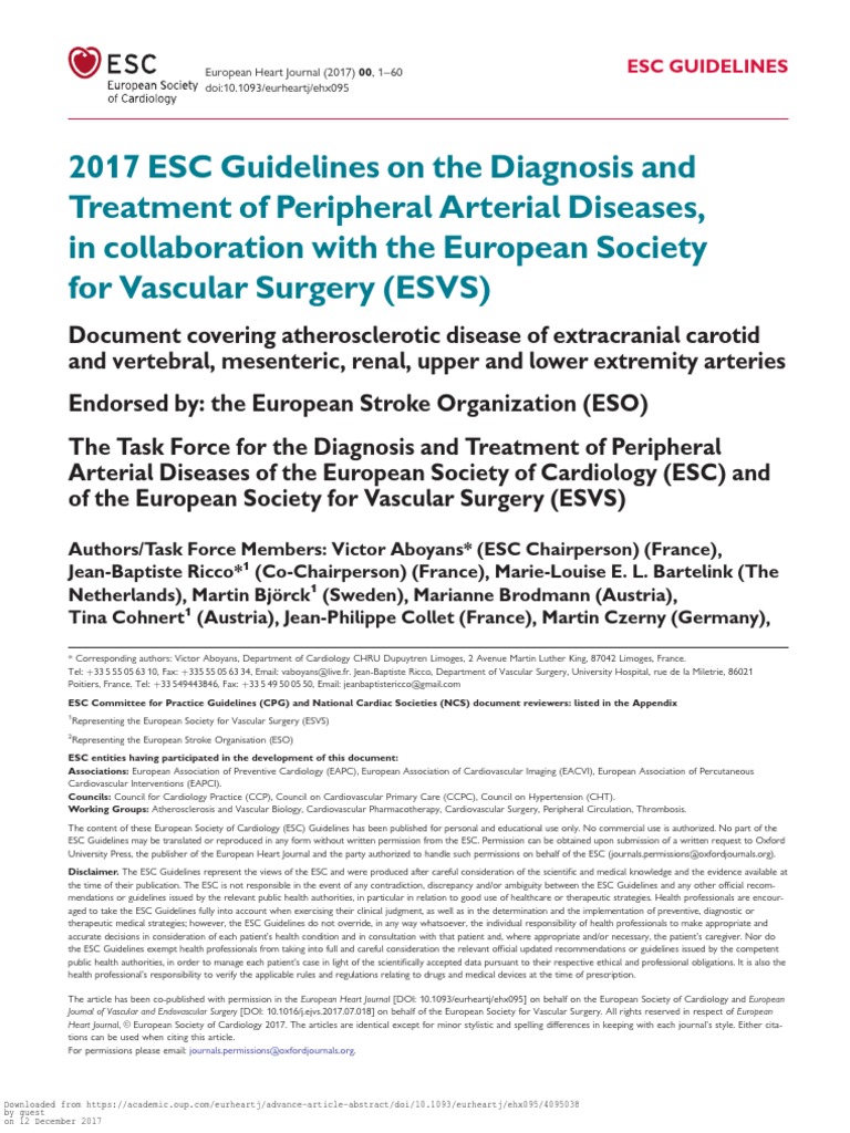 Peripheral Arterial Disease Guide | PDF | Ischemia | Angiography