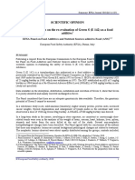 Scientific Opinion Scientific Opinion On The Re-Evaluation of Green S (E 142) As A Food Additive