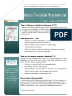 Unilateral Vestibular Hypofunction PDF