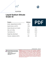 Liquid Sodium Silicate Grade 42: Sales Specification