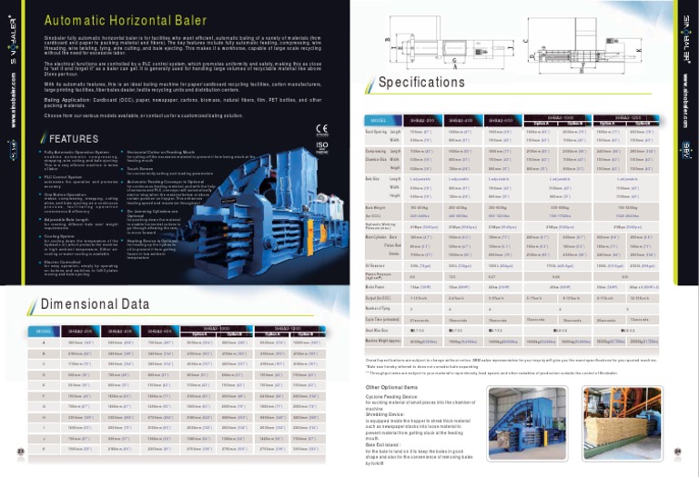 Fully Automatic Horizontal Baler | PDF | Cylinder (Engine) | Recycling