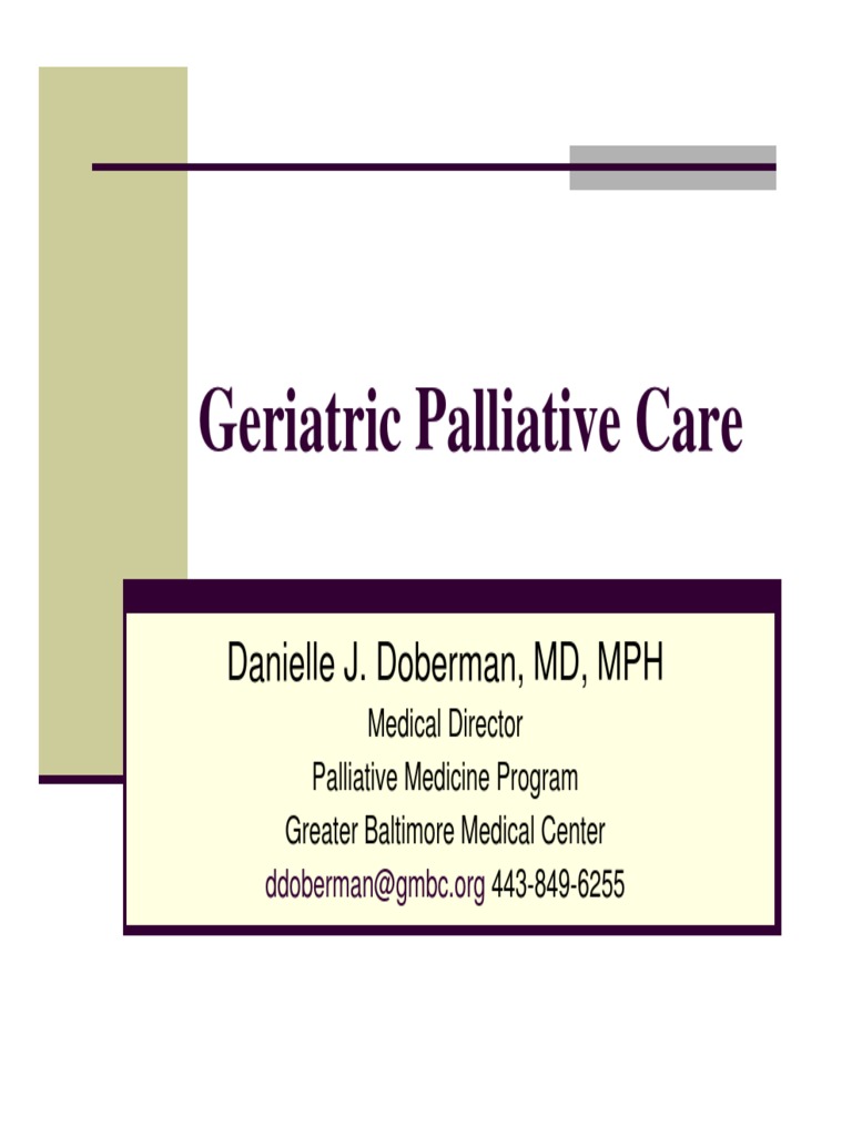 Danielle Doberman Geriatric Palliative Care | PDF | Palliative Care ...