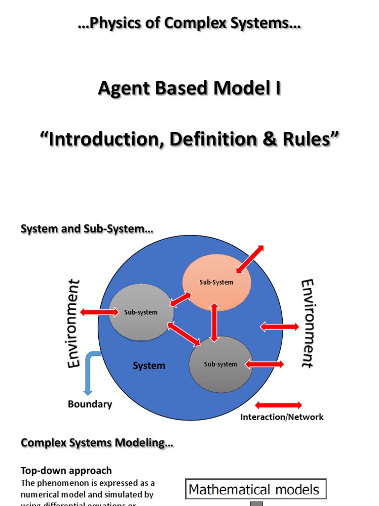 Materi Kuliah_Agent Based Model I Agent Based Model System