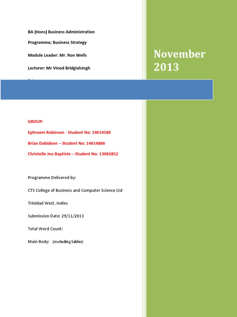 Business strategy assignment 2 picture