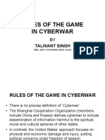 Rules of The Game in Cyberwar: Talwant Singh