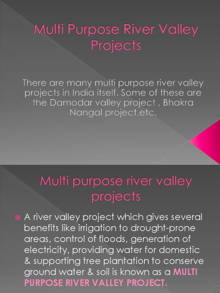 Multi Purpose River Valley Projects PDF Hydrology Water And Politics
