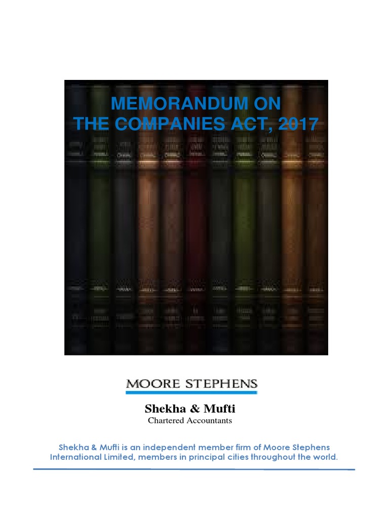 2017 Board Companies Directors Of on | Memorandum the Act, ...