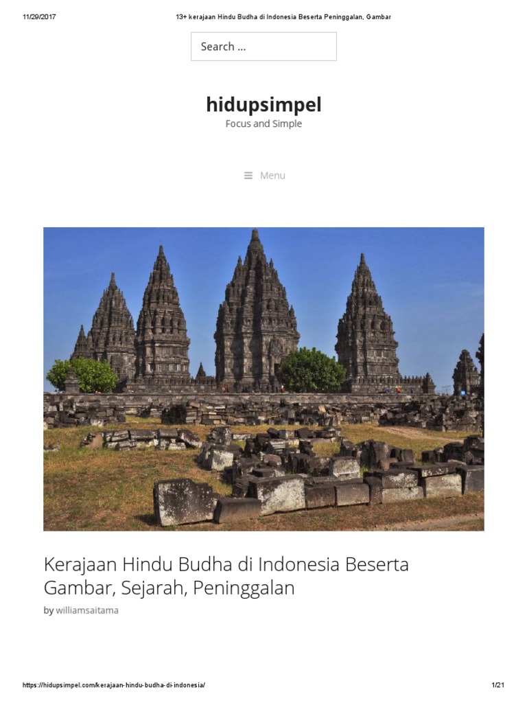 13 Kerajaan Hindu Budha di Indonesia | PDF