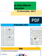 The Hindu Daily Editorial Discussion: 15 December, 2017