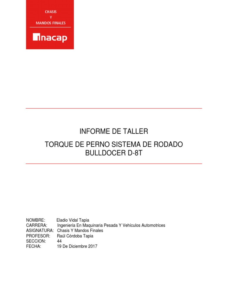 Torque de Perno Sistema de Rodado | PDF | Eje | Vehículos de ruedas