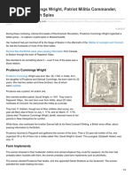 Prudence Cummings Wright Patriot Militia Commander Captures 2 British Spies