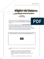 La Religión Del Dataísmo y El Posible Fin Del Homo Sapiens