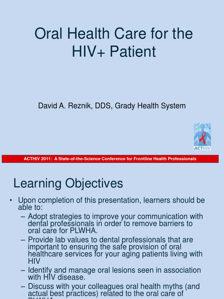 David A. Reznik | PDF | Management Of Hiv/Aids | Hiv/Aids