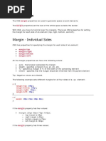 CSS Margins: Margin - Individual Sides