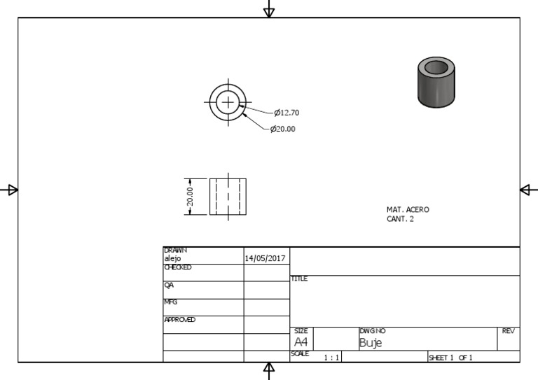 Steel Bushing Specifications Document | PDF