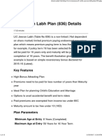 LIC Jeevan Labh Plan (836) Details