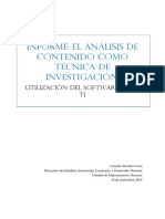 Informe sobre análisis de contenisdos