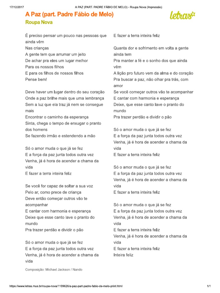 Cantar Faz Feliz O Coração Roupa Nova A Paz Part Padre Fabio De Melo Roupa Nova Impressao