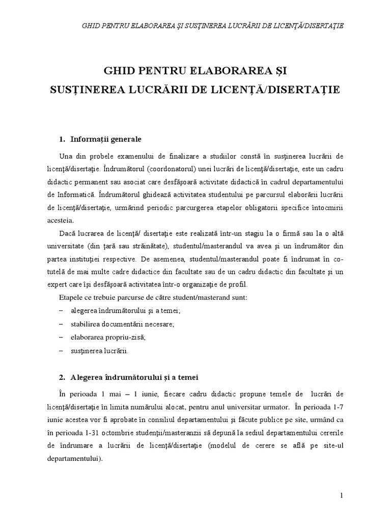 Standarde Licenta 2015 PDF | PDF
