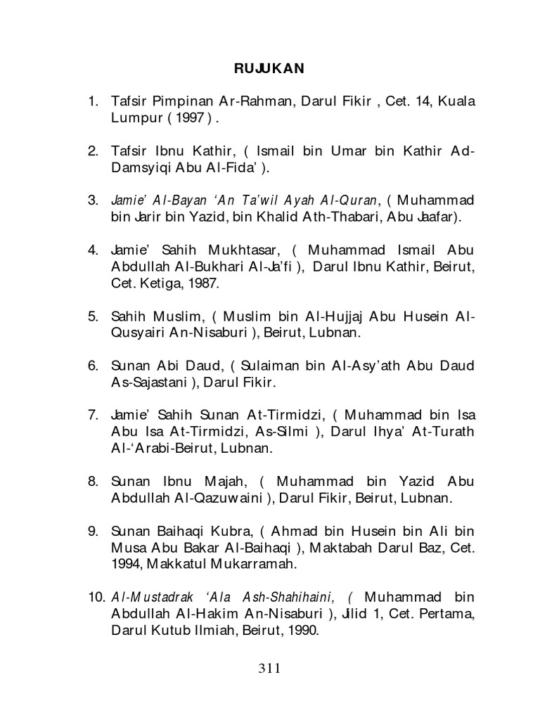 Rujukan Kitab Fiqh dan Hadis Islam | PDF