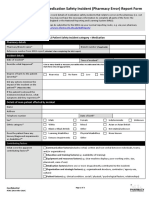 Medication Safety Incident Report Form Pharmacy Error EForm