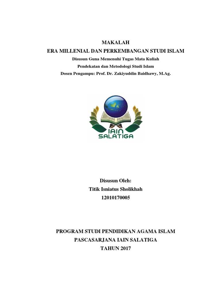 Makalah Era Millenial Dan Perkembangan Studi Islam