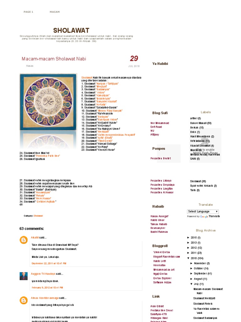 Macam-macam Sholawat Nabi _ SHOLAWAT