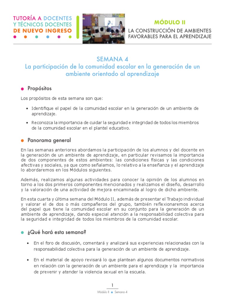 Comunidad Escolar y Aprendizaje Seguro | PDF | Maestros | Aprendizaje