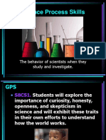 Science Process Skills: The Behavior of Scientists When They Study and Investigate