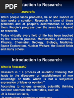 RM1. Introduction to Research 2012