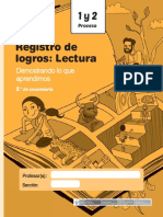 Registro de Logros Lectura. Demostrando Lo Que Aprendimos, 2do. de Secundaria. Cuadernillo 1 y 2 de Proceso