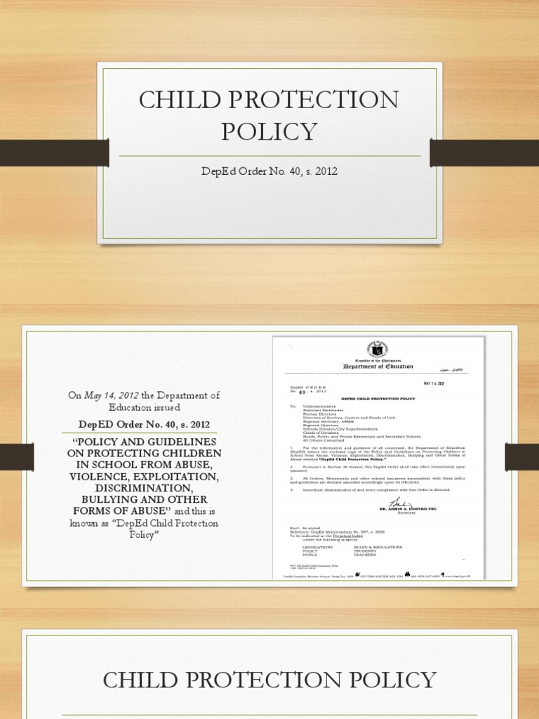 DepEd Child Protection Policy Overview | PDF | Child Protection | Violence
