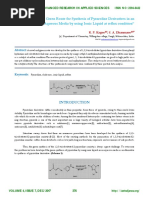  “A Novel and Green Route for Synthesis of Pyrazoline Derivatives in an Aqueous Media by using Ionic Liquid at reflux condition”