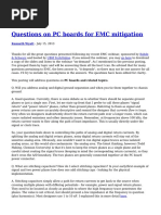 Questions On PC Boards For EMC Mitigation