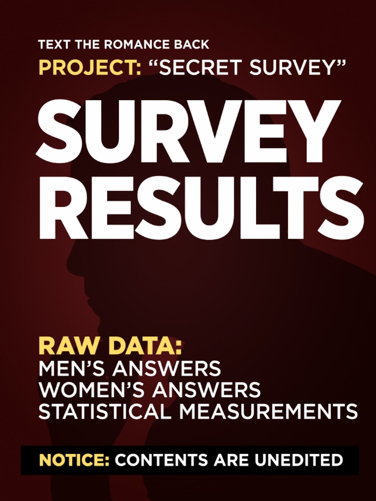 Survey Results Raw Data PDF Human Sexuality Human Sexual Activity