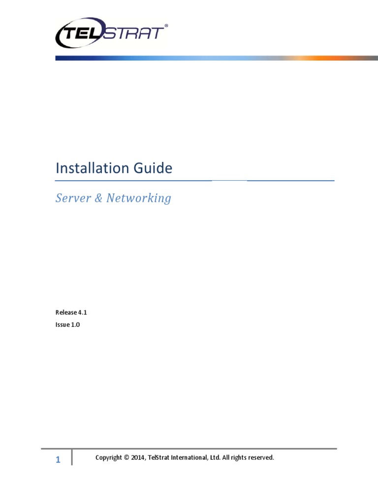 Engage Server Installation Networking Guide v.4.1 Issue1 | PDF ...
