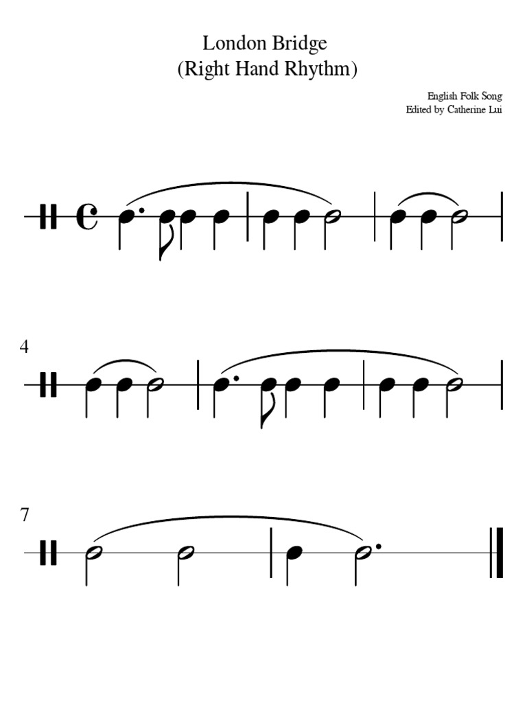 London Bridge (Right Hand Rhythm) : English Folk Song Edited by ...