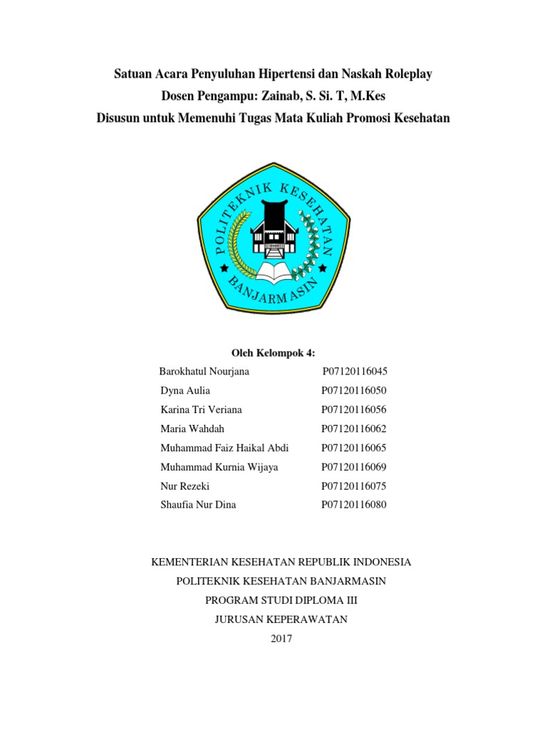 Contoh Sap Promosi Kesehatan