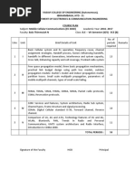 Corse Plan and Lesson Plan