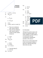 Y7 Maths Specimen Paper 1 Answers