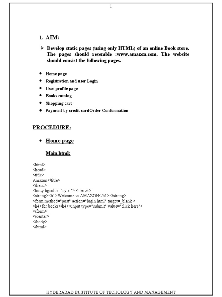 Online Bookstore HTML Pages Design | PDF | World Wide Web | Java Servlet