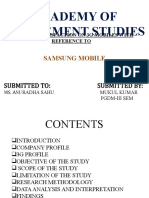 Academy of Mangement Studies: Samsung Mobile