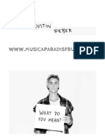 Partitura Piano WHAT DO YOU MEAN Justin Bieber PDF