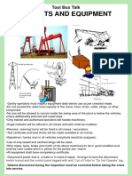 Plants and Equipment: Tool Box Talk