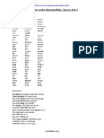 Irregular Verbs Key Test 3