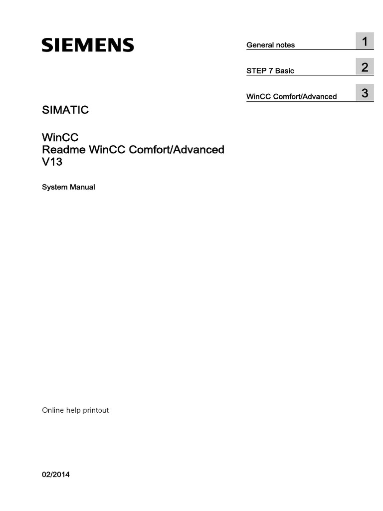 Readme Wincc Comfort Advanced v13 Enus PDF | PDF | Transmission Control ...