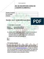 Formulario de Inscripción Curso de Peluqueria Elemental I